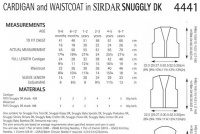 Knitting Pattern - Sirdar 4441 - Snuggly DK - Cardigan & Waistcoat